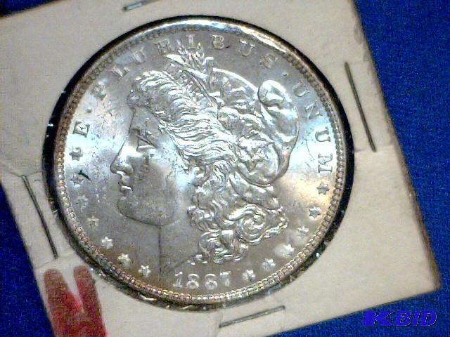 1887 P Morgan Dollar Coin &nbsp...