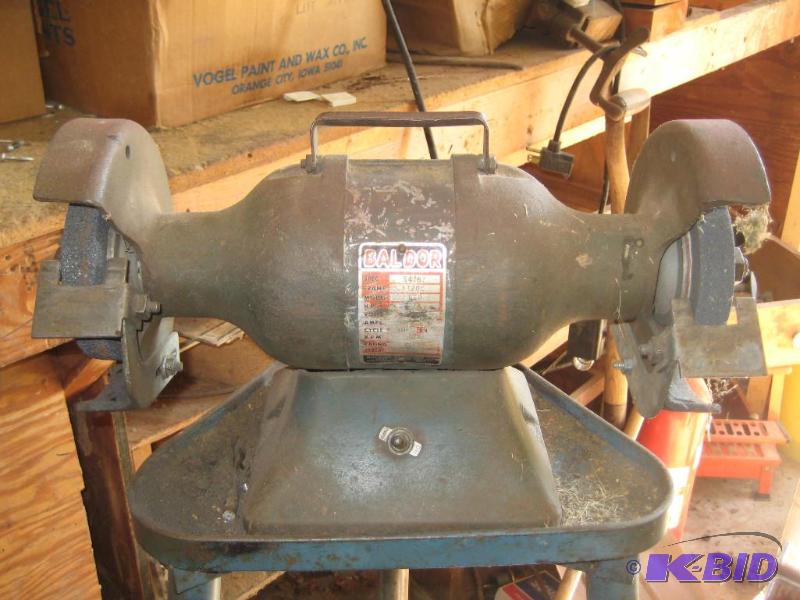 lot 35 image: Baldor Bench Grinder on Stand