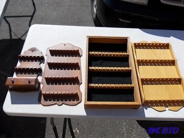 lot 30 image: 4-Collector Spoon Display Racks...