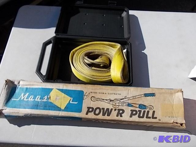 lot 41 image: Power Pull Come Along & Heavy Duty Tow St...