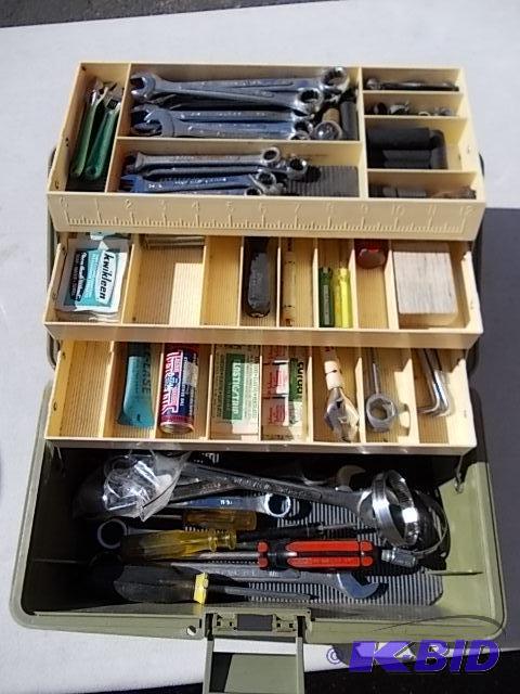 lot 43 image: Tackle Box With A Good Assortment Of Hand Too...