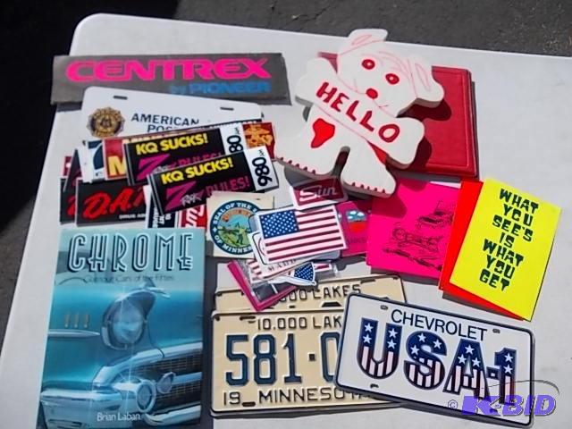 lot 77 image: Old License Plate, Stickers, Book Of Cars Of ...