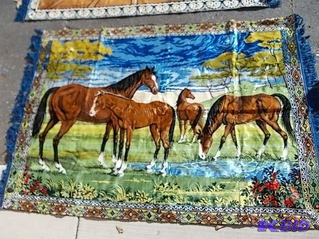 lot 98 image: Tapestry(Horse Theme) 4 x 6...