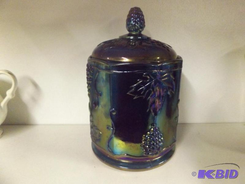 Carnival Glass Candy Dish, bluepurple. some ...