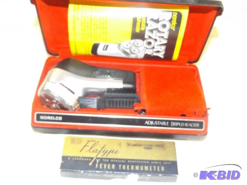 Norelco Triplehead shaver and two thermometer...