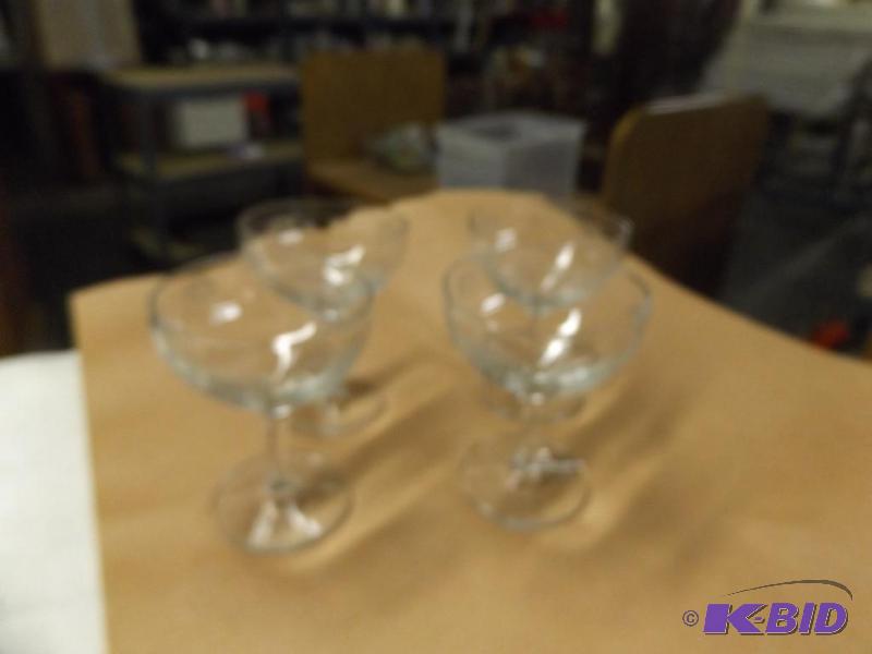 set of 4 etched wine glasses...