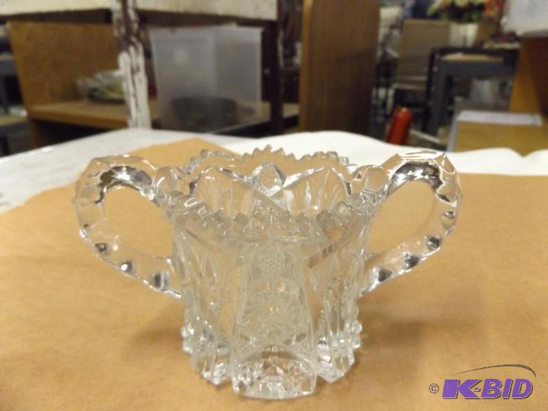 Cut glass Cream and Sugar Set...