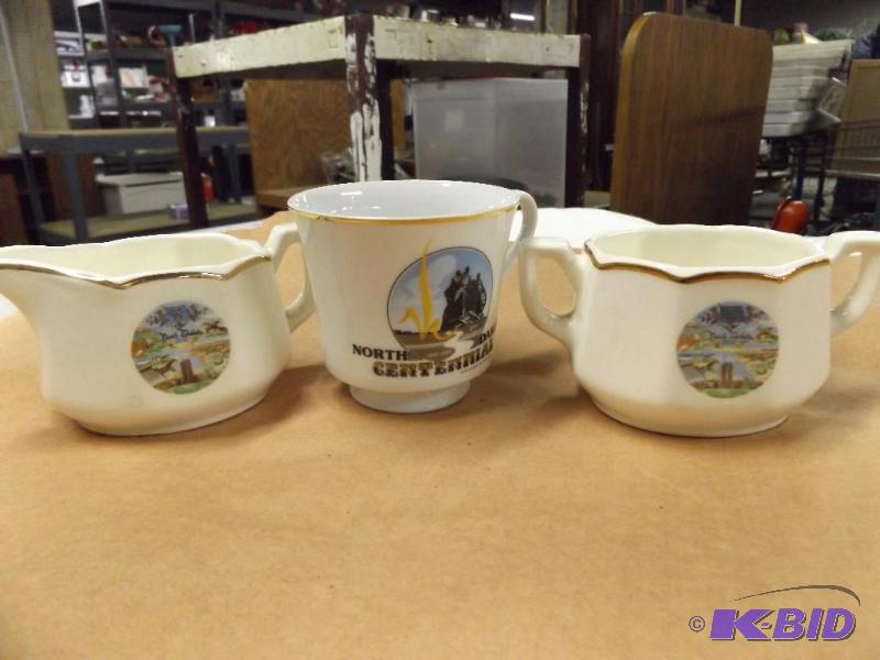 Cream and Sugar set, and a North Dakota Coffe...