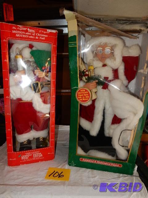 lot 106 image: 2 MOTIONETTES of Christmas   SANTA   Mrs...