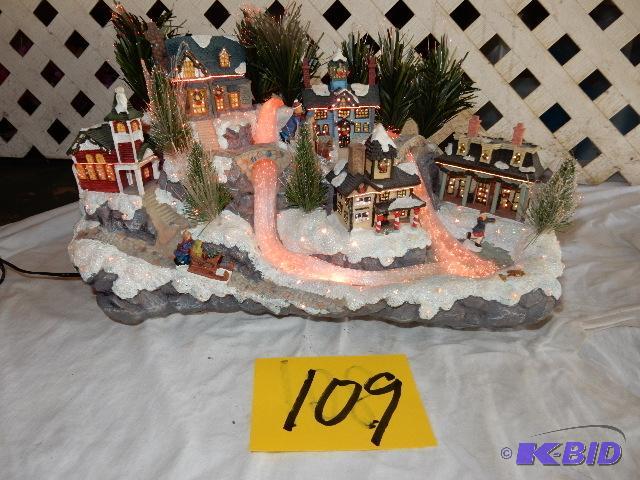 lot 109 image: Snow Village.. Changes color.. Very cool.. It...