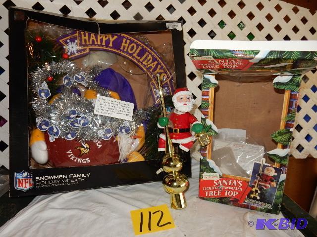 lot 112 image: Vikings Christmas Decorations  Animated San...