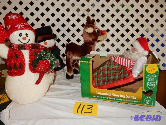 lot 113 image: Snoring Santa..Snores and Stomach moves up ...