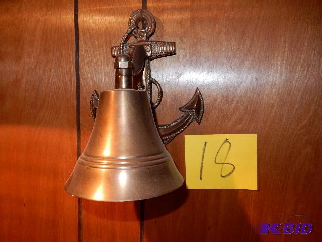 lot 18 image: Brass Wall Hanging Bell as pictured.. This is...