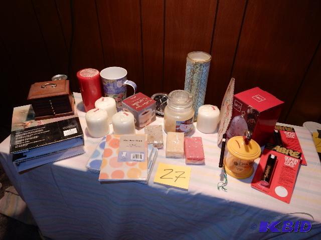 lot 27 image: Misc. Candles and Glassware as pictured  ...