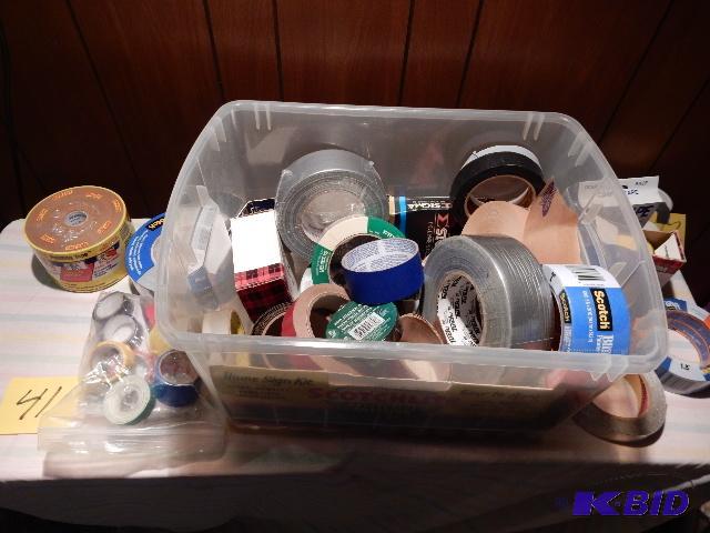 lot 41 image: Misc. Tape, String.. Cleaning accesories.. Lo...