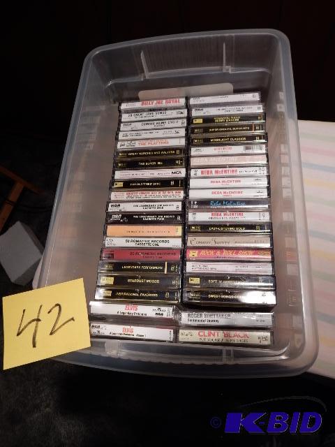 lot 42 image: Cassette tapes. Look at the close-ups for the...