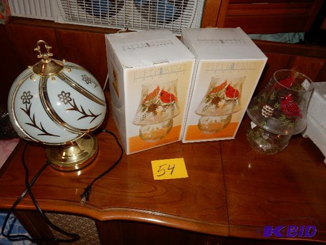 lot 54 image: 2, 5th Avenue Crystal lamps.. 1, touch contro...