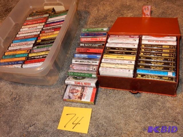 lot 74 image: Large lot of Cassette Tapes.. See Closeups fo...