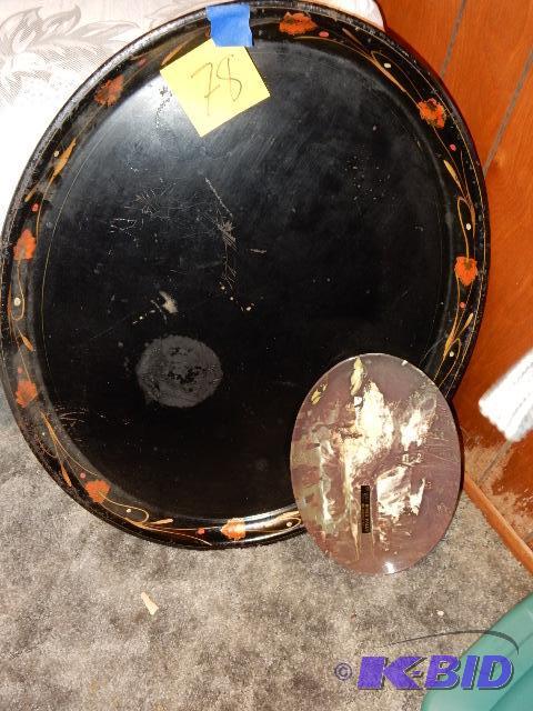 lot 78 image: 1 HUGE Serving Platter and a small Jamaica Th...