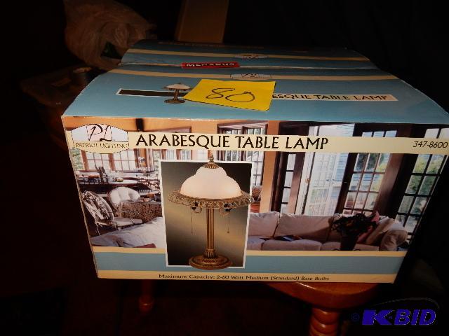 lot 80 image: ARABESQE Table lamp. New in the box...