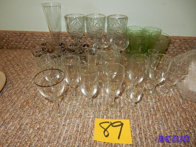 lot 89 image: Misc. Glassware as pictured Bring packaging m...