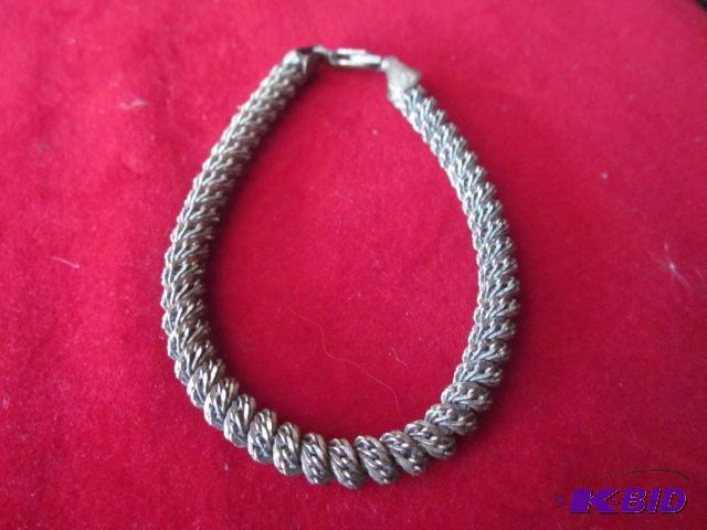 Heavy rope style Sterling Silver bracelet, ma...