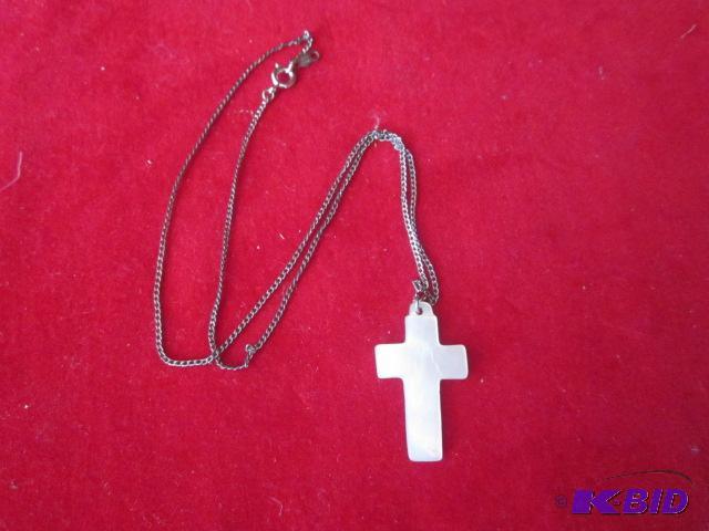 Sterling Silver necklace with cross....