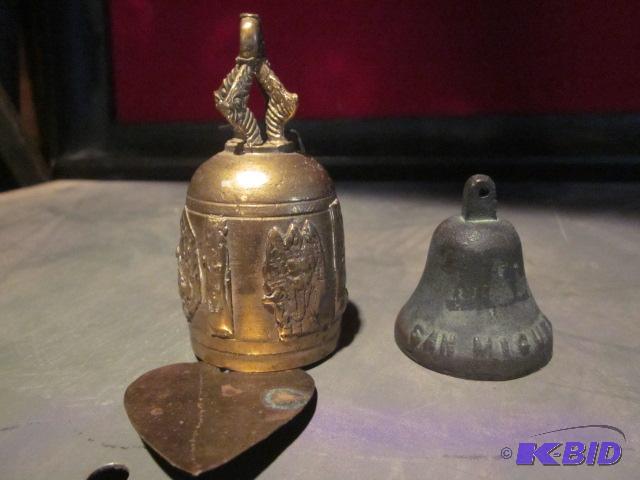 Pair of bronze and copper bells....