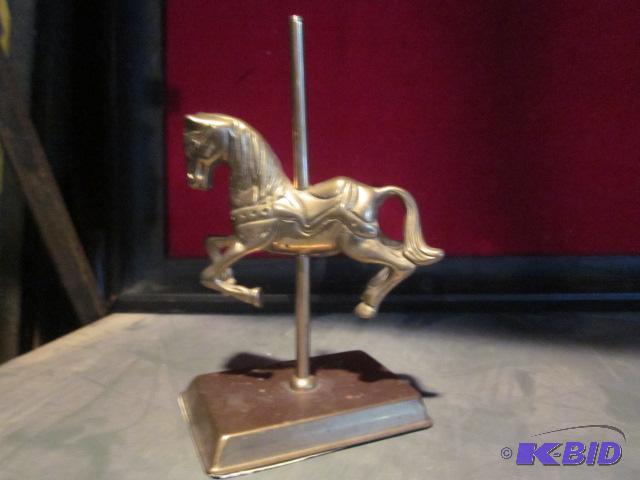 8 inch bronze carousel horse.&nbsp...