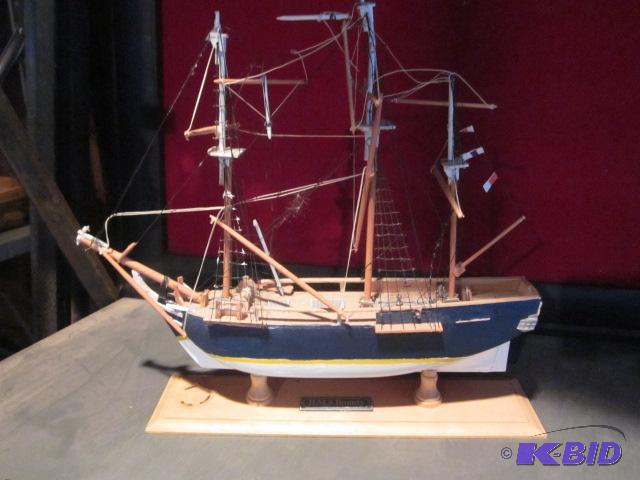 10 inch H.M.S Bounty wood boat....