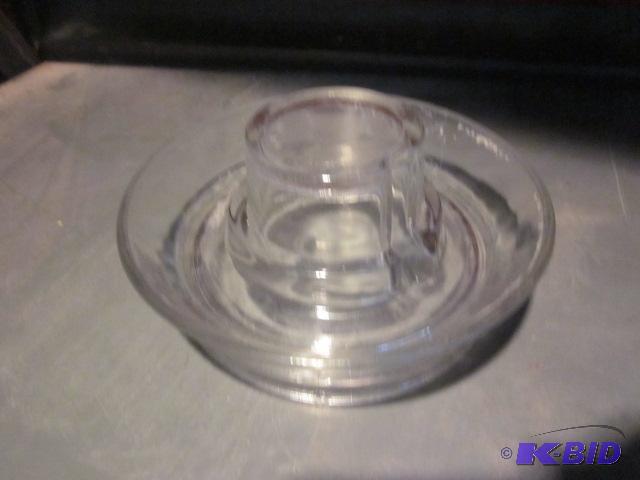 Antique glass chick water feeder....