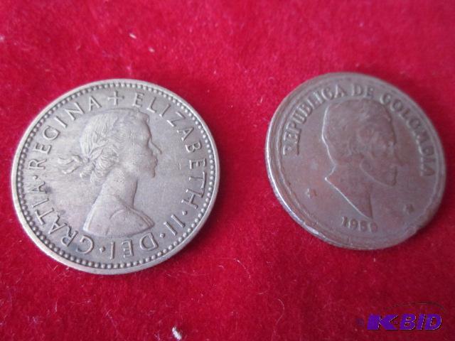 Pair of 50% Silver coins, 1958 One Shilling a...