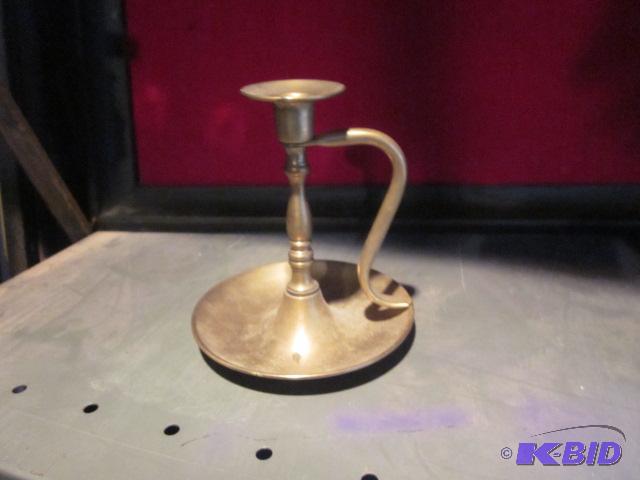 8 inch brass candle holder....