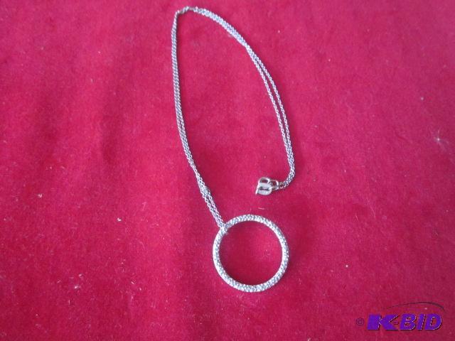 Sterling Silver necklace and pendant, marked ...