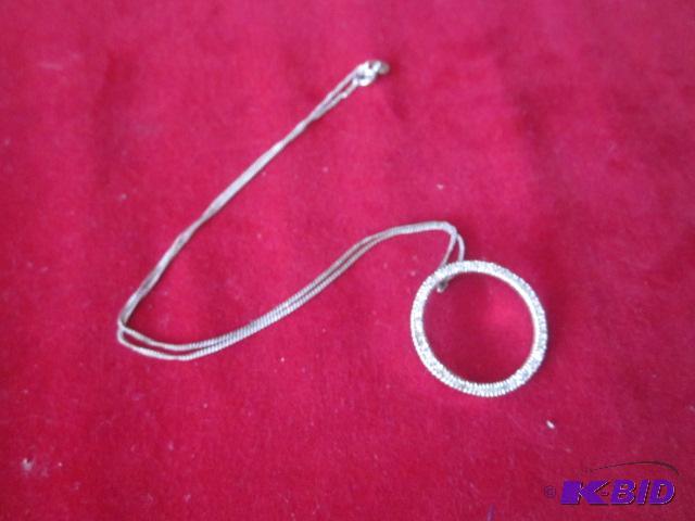 Sterling Silver necklace and pendant, marked ...