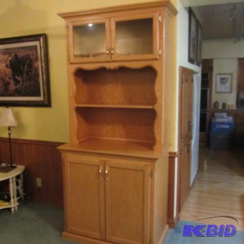 Custom Made Oak Hutch