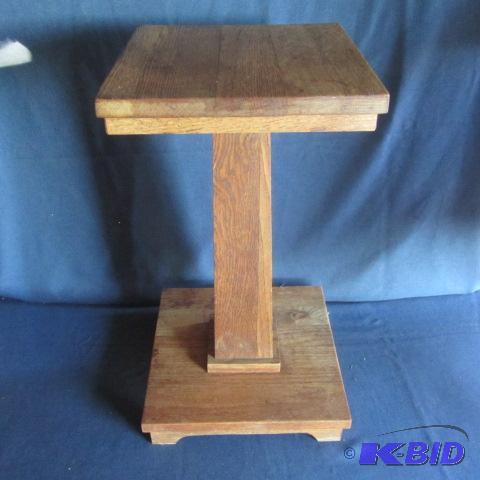 Vintage Oak Plant Stand