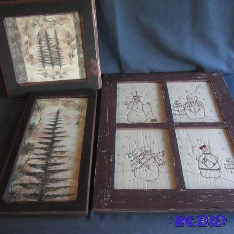 Window Framed Snowmen