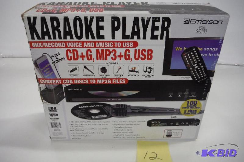 lot 12 image: Emerson GQ100 Karaoke Player