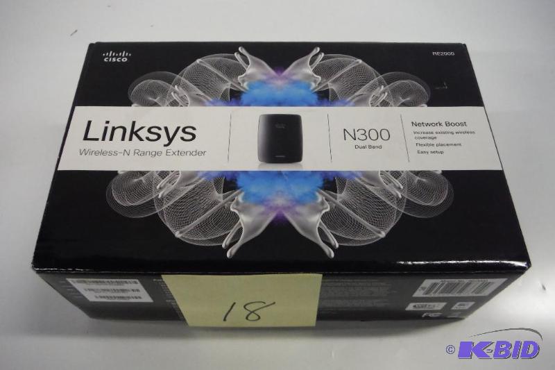 lot 18 image: Linksys N300 Wi-Fi Wireless Router with Linksys Connect Including Parental Controls & Advanced Settings (E1200)