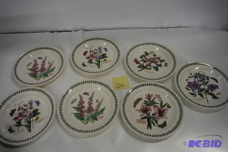 lot 26 image: Portmeirion Botanic Garden Dinner Plates, Set of 6