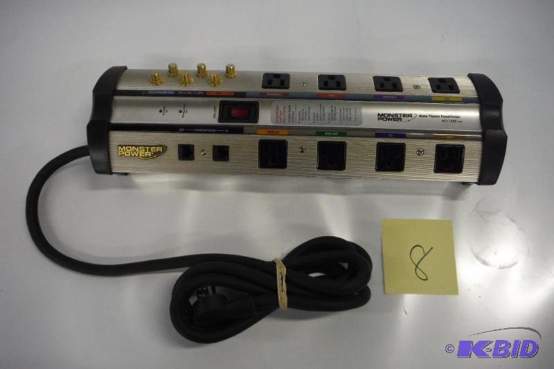 lot 8 image: Monster HTS 1000 MKIII 8-Outlet Power Center with Clean Power Stage 2