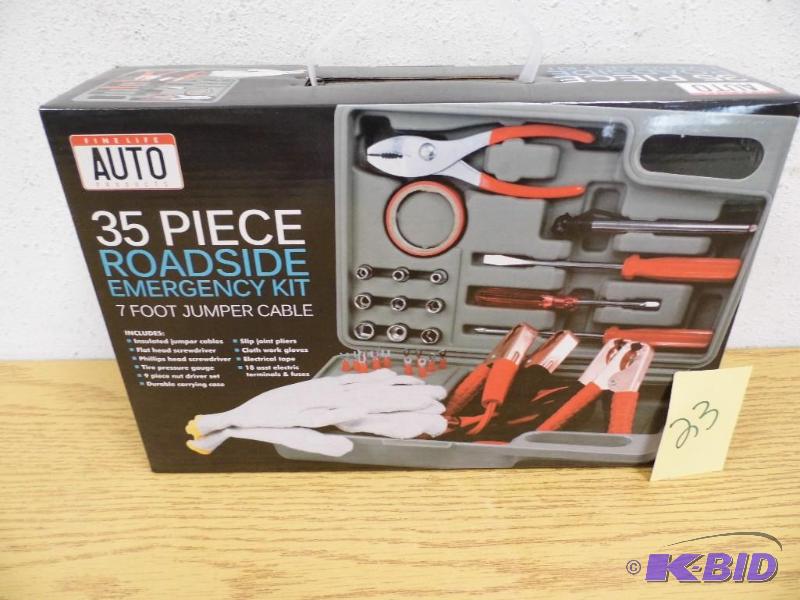 New 35 Piece Roadside Kit