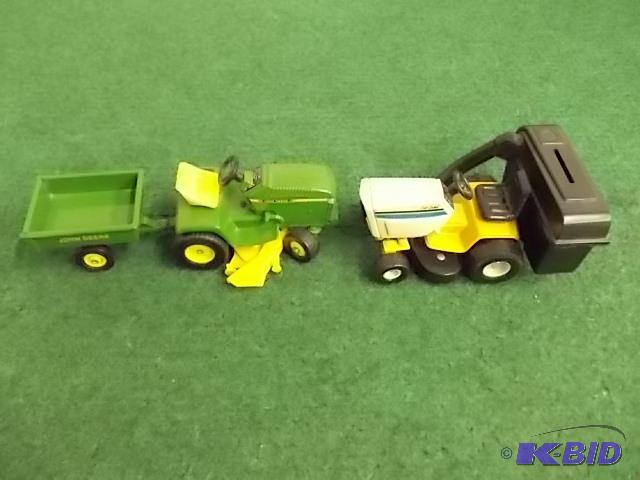 lot 101 image: JD Riding Mower With Trailer & Cub Cadet ...