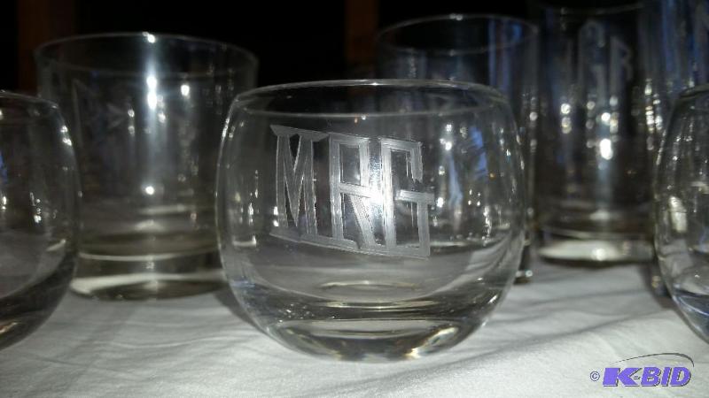 Monogrammed Glassware Set