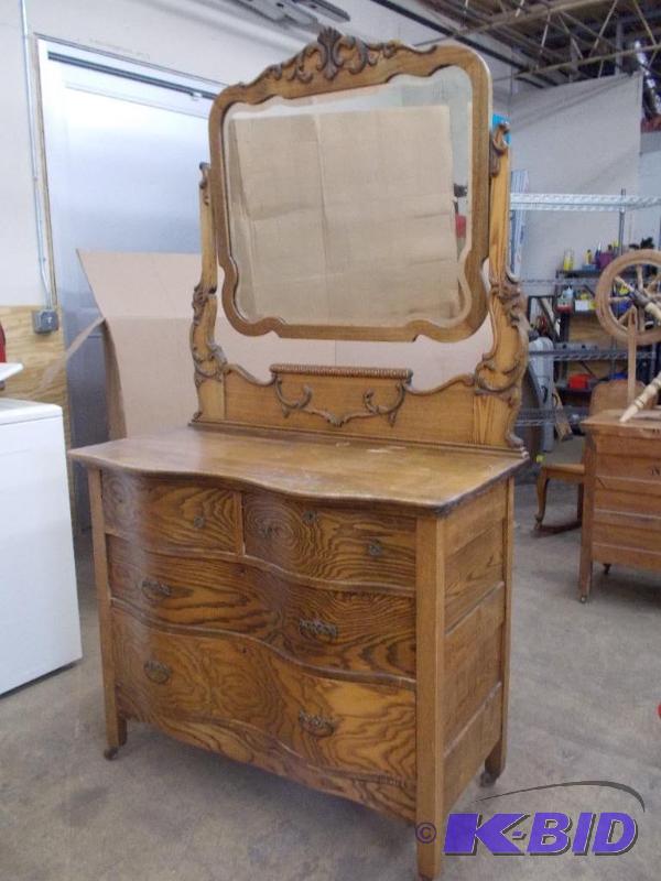Antique Dresser with Mirror