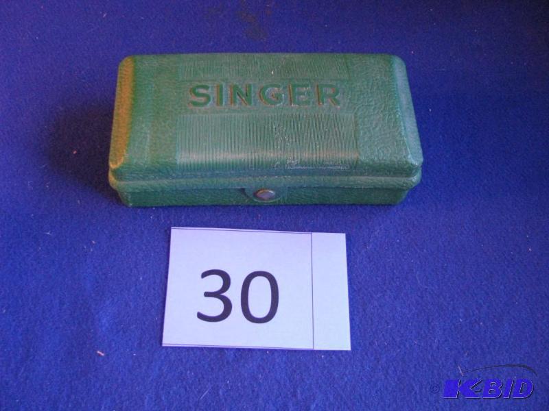Vintage Singer Buttonholer in case, nice clea...