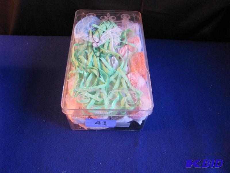 Sewing supplies, trim lace &amp elastic band...