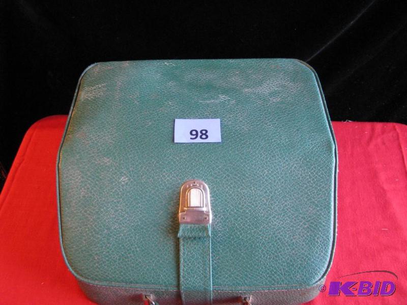 Vintage mid century Optima typewriter, green ...