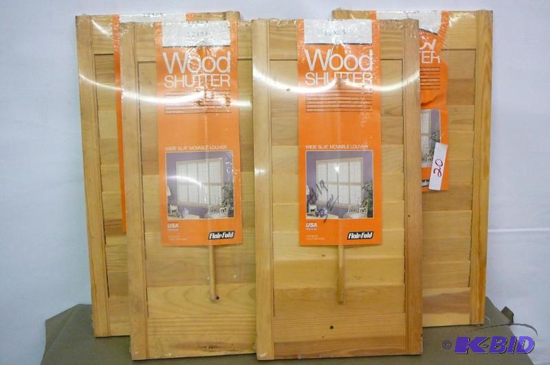 4 New wooden shutters 12 x 24 &nbsp...